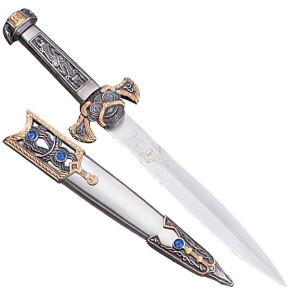 14" Silver Ancient Steel Viking Dagger - Tophatter's Army Products & Self Defense Collectible Weapons - Tophatter Daily Deals